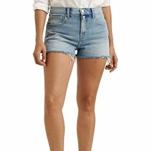 LUCKY brand relaxed jean short high rise frayed hem 30